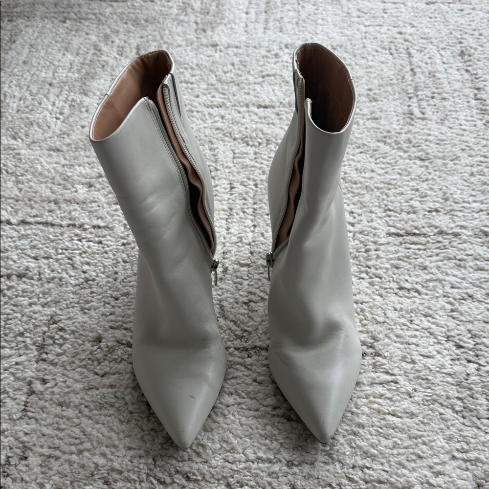 Marc Fisher Pointed Toe White Booties